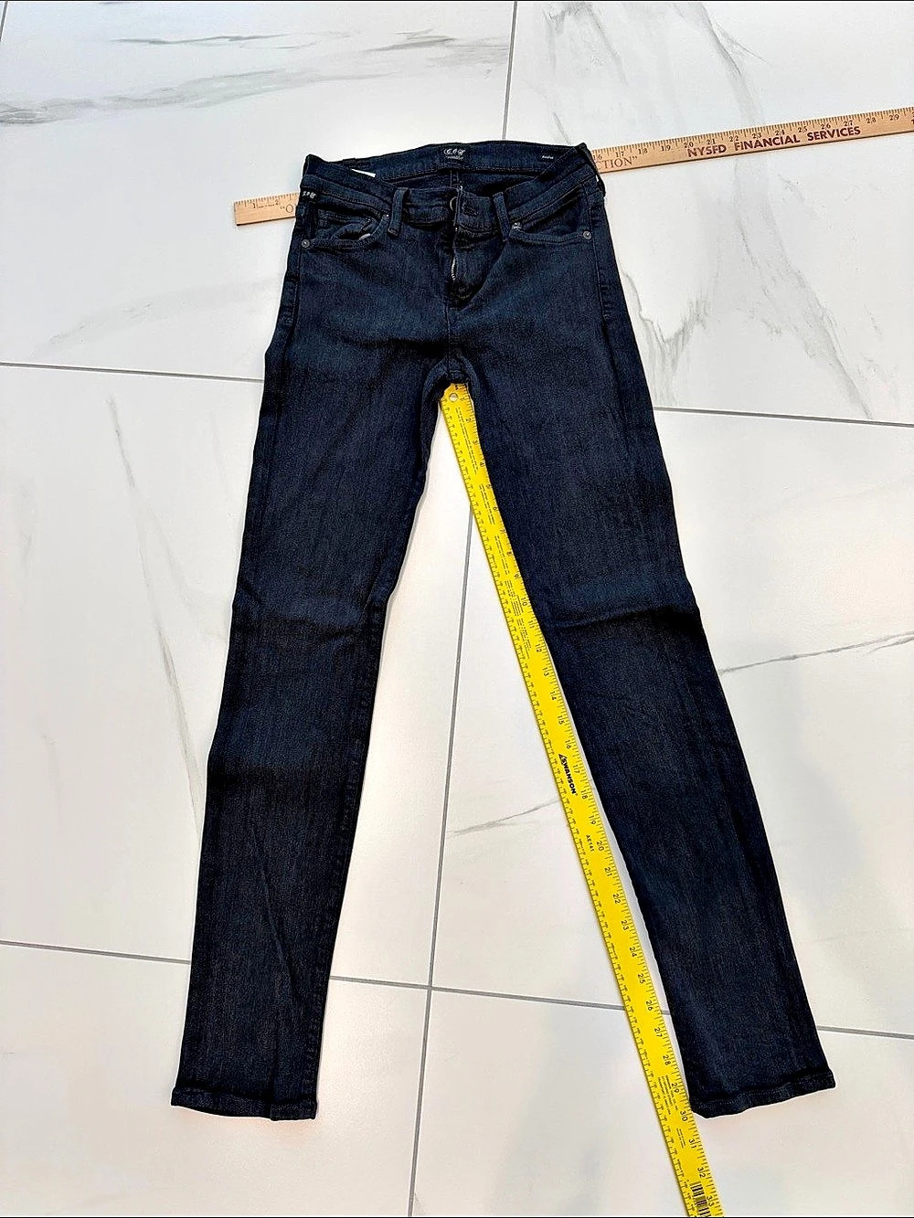 Citizens of Humanity Avedon Slick Skinny Leg Black Skinny Jeans Waist 27